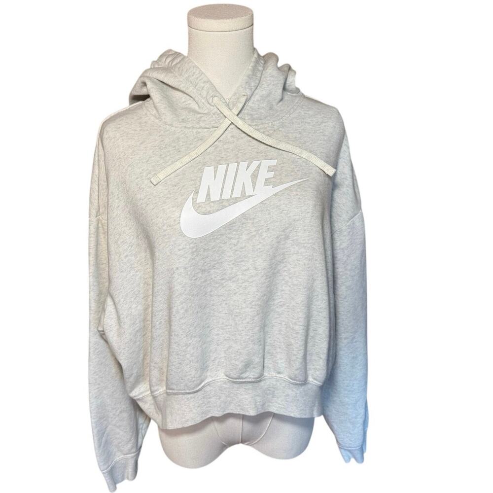 Nike Women’s Gray Hoodie Size L NIKE Spellout Swoosh